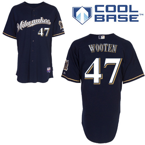 Rob Wooten #47 mlb Jersey-Milwaukee Brewers Women's Authentic Alternate 2 Baseball Jersey